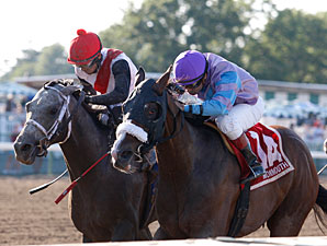 Rattlesnake Bridge wins the 2011 Long Branch Stakes.