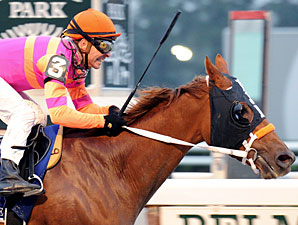 Ruler On Ice wins the Belmont Stakes.