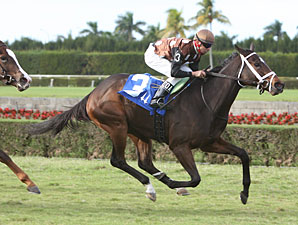 Salsa Bullet wins the 2010 John Franks Juv. Fillies Turf.