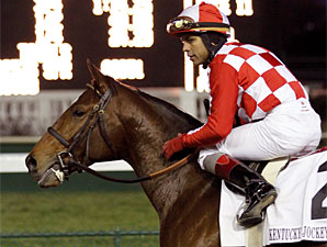 Santiva wins the 2010 Kentucky Jockey Club.