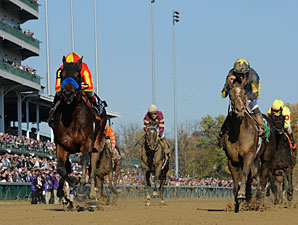 Secret Circle wins the 2011 Breeders' Cup Juvenile Sprint.