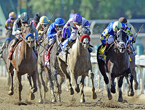Breeders' Cup Juvenile - Capo Bastone far left, Shanghai Bobby far right.