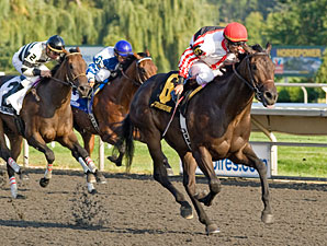 Shared Property wins the 2011 Arlington-Washington Futurity.