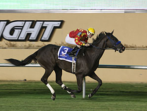 Strategic Leader wins the 2012 Red Earth Stakes.