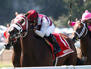 Tiger Cat Lilly wins the 2011 Crank It Up Stakes.