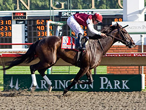 Tizaqueena wins the 2010 Arlington Matron.