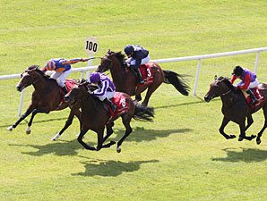 Treasure Beach wins the Irish Derby, Far Side 2nd, Memphis Tennessee 3rd and Carlton House 4th.
