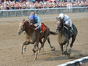 V. E. Day wins the 2014 Curlin Stakes.