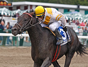 Voodoo Charm wins the 2011 New Jersey Breeders' Handicap.