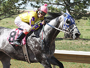 Wally Van wins the Arapahoe Park Sprint.