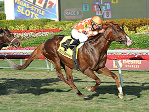Wicked Tune wins the 2014 Gulfstream Park Turf Sprint.