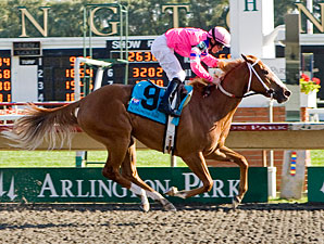 Wonderlandbynight wins the 2010 Arlington-Washington Lassie.