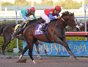You and I Forever wins the 2010 Gulfstream Park Handicap.