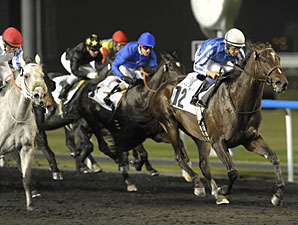 Zain Shamardal wins the 2012 Jaguar XF Trophy.